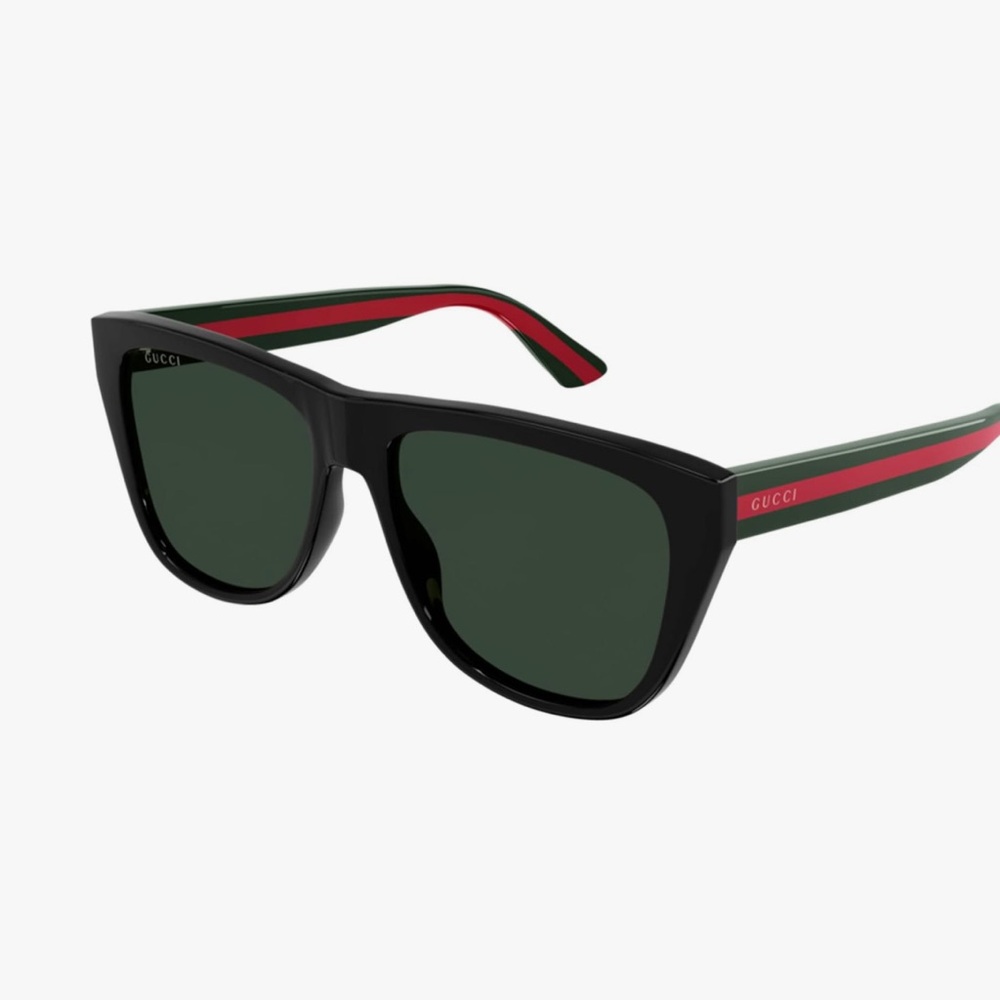 Gucci Black and Green Sunglasses